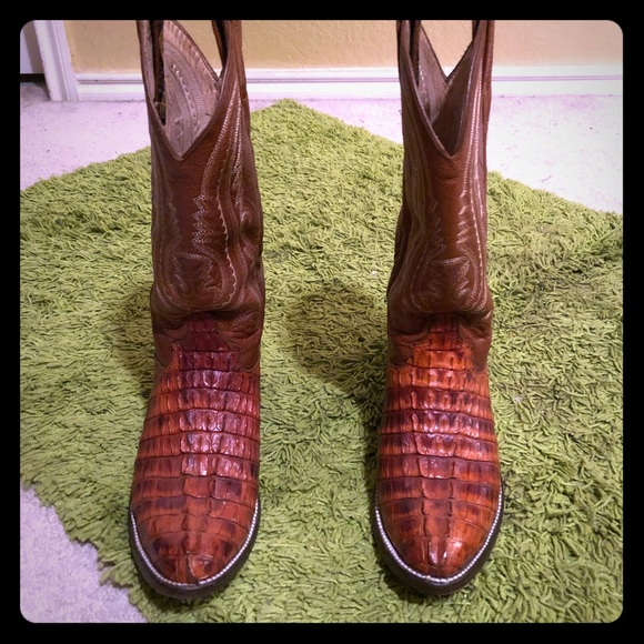 ALLIGATOR CROCODILE BOOTS - Picture 1 of 5